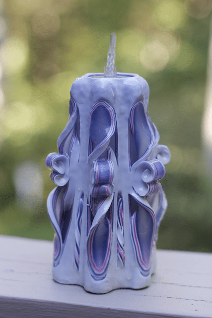 Carved candle