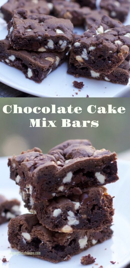 Cookie Bars made from Chocolate Cake Mix
