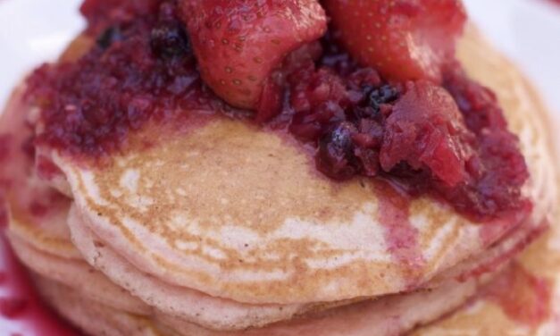 How to Sneak Veggies Into Pancakes: Beet Pancakes with Berry Beet Syrup