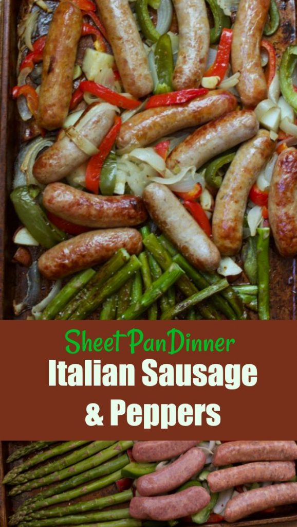 Incredibly Easy Italian Sausage and Pepper Sheet Pan Dinne
