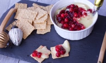 Creamy Baked Brie with Cranberry Compote