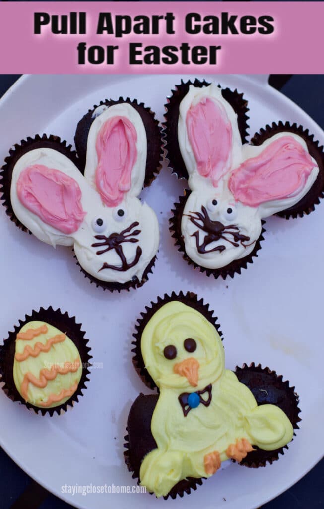 Easter Pull Apart Cakes - Mini Bunny Cupcake Cake