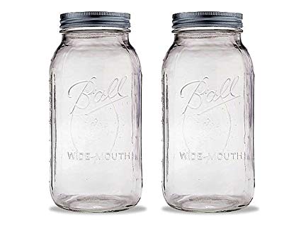 Ball 2 Quart Wide Mouth Canning Jar, Pack of 2