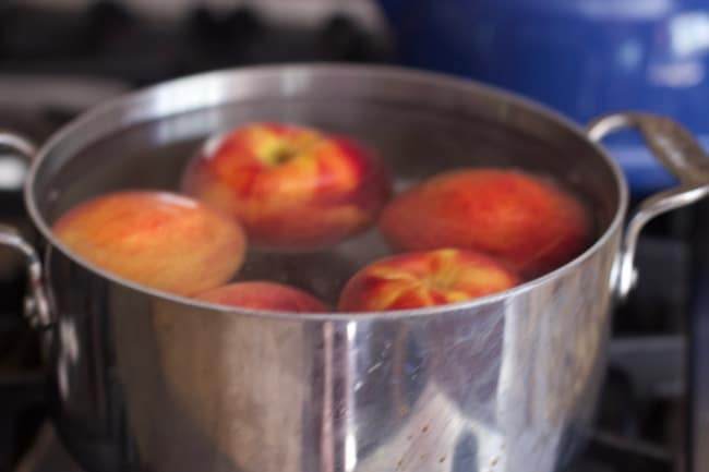 how to peel peach