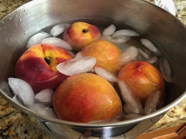how to peel a peach