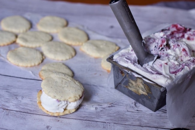  Lemon Poppy Seed Cookies for Berry Ice Cream Sandwiches