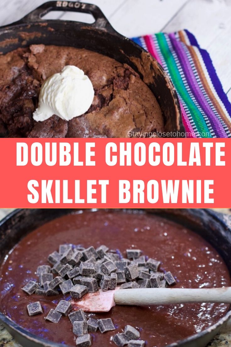 double chocolate skillet brownie 