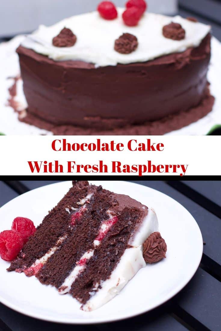 Chocolate Cake with Fresh Raspberry