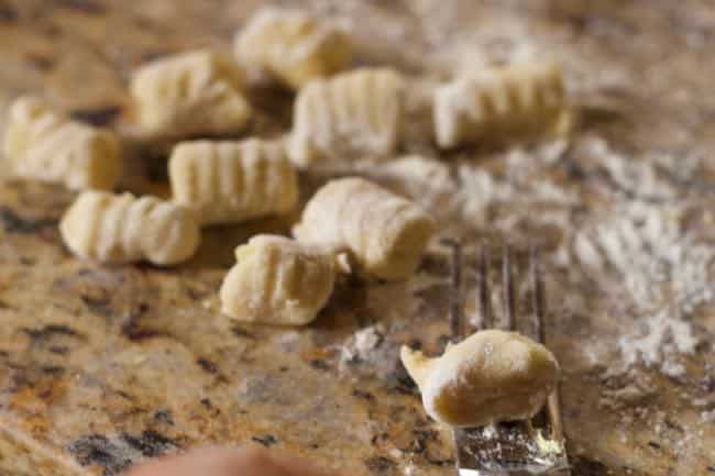 adding ridges to homemade gnocchi