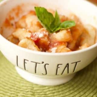 making homemade gnocchi