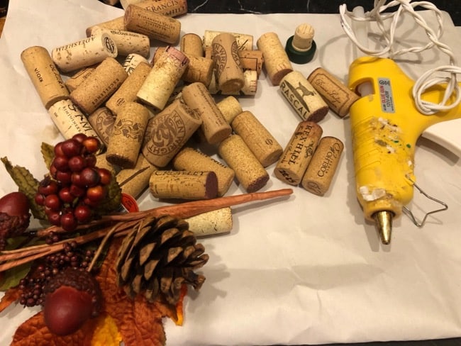 Wine Cork Pumpkin and Wine Cork Snowman Combo