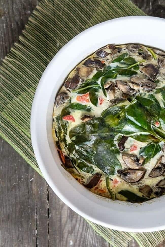Instant Pot Frittata With Spinach And Mushrooms